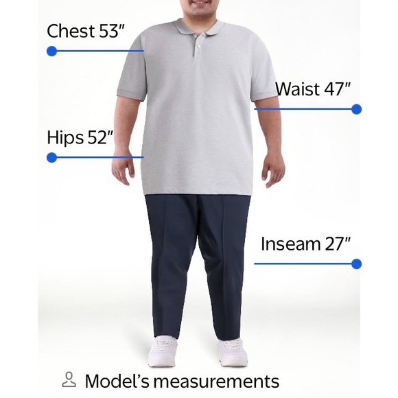 George Men's 3XL Grey Heather Short Sleeve Collared Jersey Pique Polo Shirt - Picture 3 of 12